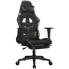 Image de vidaXL Chaise de jeu avec repose-pieds noir et camouflage similicuir