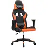 Image de vidaXL Chaise de jeu noir et orange similicuir