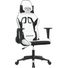 Image de vidaXL Chaise de jeu blanc et noir similicuir