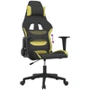 Image de vidaXL Chaise de jeu Tissu noir et vert clair