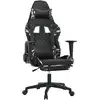 Image de vidaXL Chaise de jeu avec repose-pieds noir et camouflage similicuir