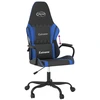 Image de vidaXL Chaise de jeu noir et bleu similicuir