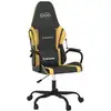 Image de vidaXL Chaise de jeu noire et dorée en similicuir
