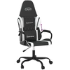 Image de vidaXL Chaise de jeu noir et blanc similicuir