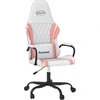 Image de vidaXL Chaise de jeu blanc et rose similicuir