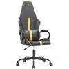 Image de vidaXL Chaise de jeu noire et dorée en similicuir