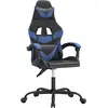 Image de vidaXL Chaise de jeu noir et bleu similicuir
