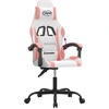 Image de vidaXL Chaise de jeu blanc et rose similicuir