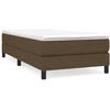Image de vidaXL Sommier boxspring brun foncé 90x190 cm Tissu