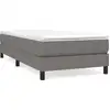 Image de vidaXL Sommier boxspring gris foncé 90x200 cm Tissu
