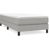 Image de Cadre de lit sans matelas gris clair 100x200 cm Tissu