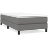 Image de Cadre de lit sans matelas gris foncé 100x200 cm Tissu