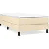 Image de vidaXL Sommier boxspring Crème 100x200 cm Tissu