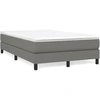 Image de Cadre de lit sans matelas gris foncé 120x200 cm Tissu