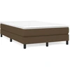 Image de vidaXL Sommier tapissier marron foncé 120x200 cm tissu