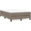 Image de Cadre de lit sans matelas Taupe 120x200 cm Tissu