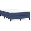 Image de vidaXL Sommier boxspring bleu 120x200 cm Tissu