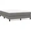 Image de Cadre de lit sans matelas gris foncé 140x190 cm Tissu