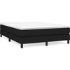 Image de Cadre de lit sans matelas Noir 140x200 cm Tissu