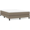 Image de Cadre de lit sans matelas Taupe 140x200 cm Tissu