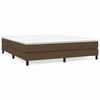 Image de vidaXL Sommier boxspring brun foncé 160x200 cm Tissu