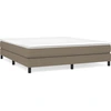 Image de Cadre de lit sans matelas Taupe 160x200 cm Tissu