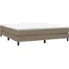 Image de vidaXL Sommier boxspring Taupe 180x200 cm Tissu