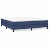 Image de vidaXL Sommier boxspring bleu 180x200 cm Tissu
