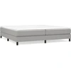 Image de vidaXL Sommier boxspring gris clair 200x200 cm Tissu