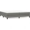 Image de vidaXL Sommier boxspring gris foncé 200x200 cm Tissu