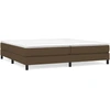 Image de vidaXL Sommier boxspring brun foncé 200x200 cm Tissu
