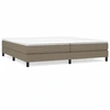 Image de vidaXL Sommier boxspring Taupe 200x200 cm Tissu