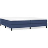 Image de vidaXL Sommier boxspring bleu 200x200 cm Tissu