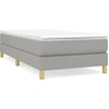 Image de Cadre de lit sans matelas gris clair 80x200 cm Tissu