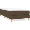 Image de vidaXL Sommier boxspring brun foncé 80x200 cm Tissu