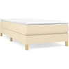 Image de vidaXL Sommier boxspring Crème 80x200 cm Tissu