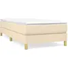Image de Cadre de lit Crème 90x190 cm Tissu