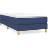 Image de vidaXL Sommier boxspring bleu 90x190 cm Tissu
