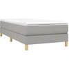 Image de Cadre de lit sans matelas gris clair 90x200 cm Tissu