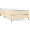 Image de Cadre de lit Crème 90x200 cm Tissu