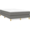 Image de Cadre de lit sans matelas gris foncé 120x200 cm Tissu