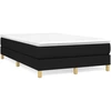 Image de Cadre de lit sans matelas Noir 120x200 cm Tissu