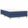 Image de vidaXL Sommier boxspring bleu 120x200 cm Tissu
