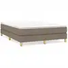 Image de vidaXL Sommier boxspring Taupe 140x190 cm Tissu