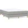Image de Cadre de lit sans matelas gris clair 140x200 cm Tissu