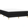 Image de Cadre de lit sans matelas Noir 140x200 cm Tissu