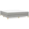 Image de Cadre de lit sans matelas gris clair 160x200 cm Tissu