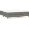 Image de Cadre de lit sans matelas gris foncé 160x200 cm Tissu
