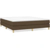 Image de vidaXL Sommier boxspring brun foncé 160x200 cm Tissu
