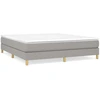 Image de Cadre de lit gris clair 180×200 cm Tissu